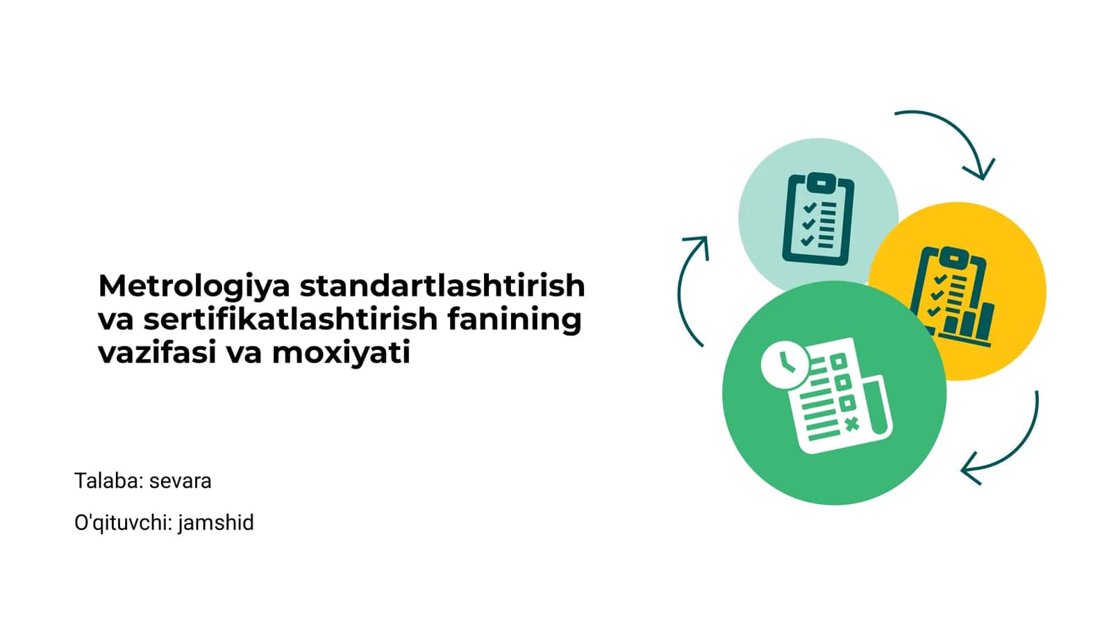 Metrologiya standartlashtirish va sertifikatlashtirish fanining vazifasi va moxiyati 1