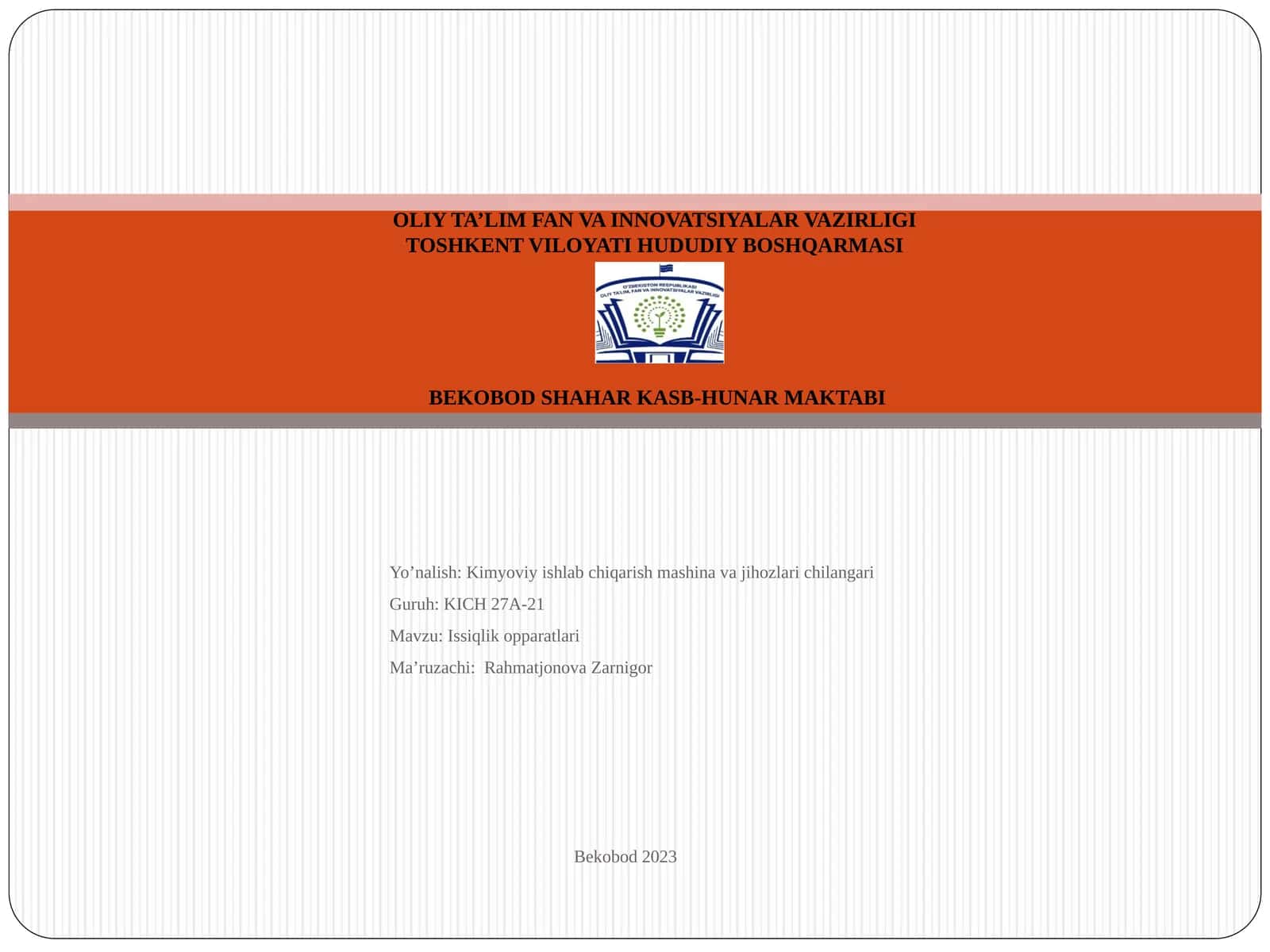 Issiqlik opparatlari 1