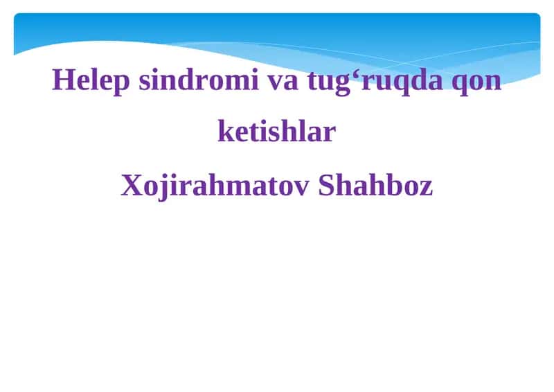 Homiladorlikda qon kelishi 1