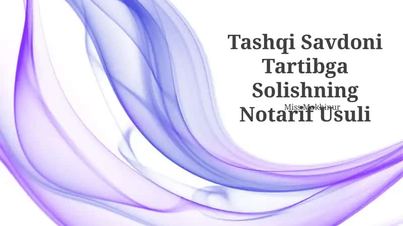 Tashqi Savdoni Tartibga Solishning Notarif Usuli 1