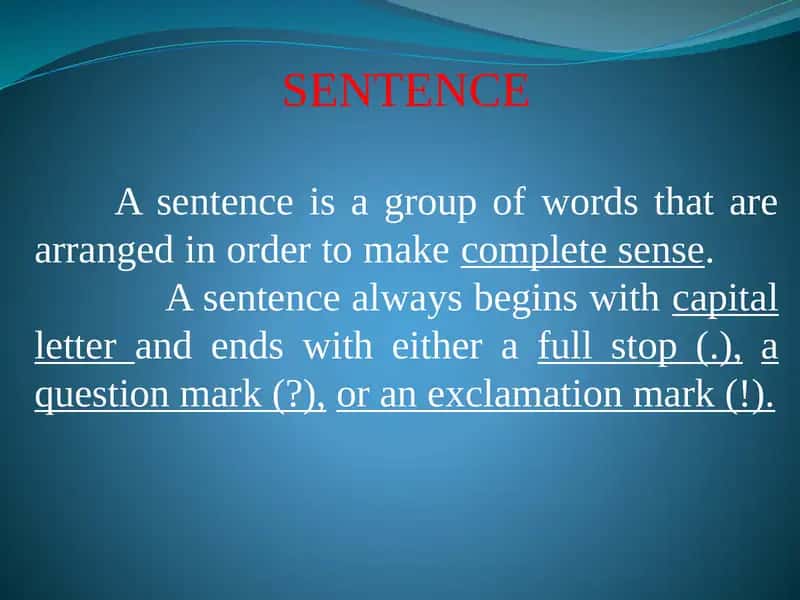 Four types of sentences 1