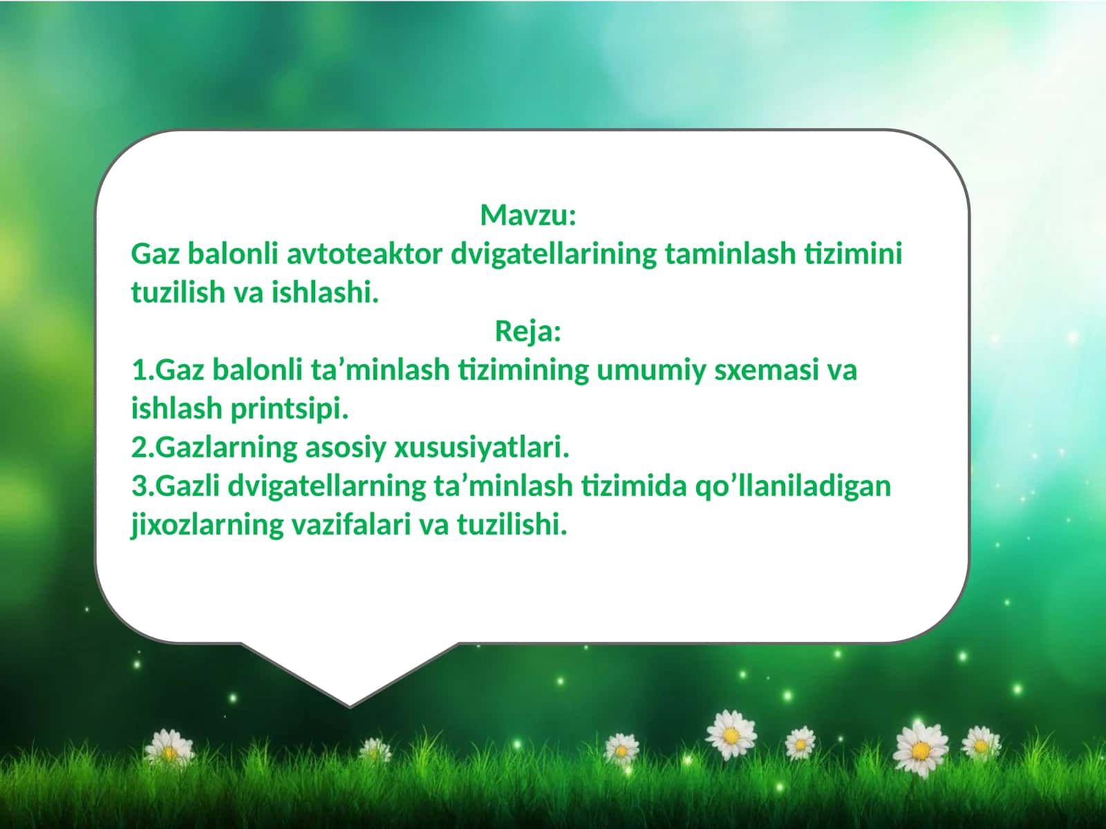 Gazbalonli ta’minlash tizimi 1
