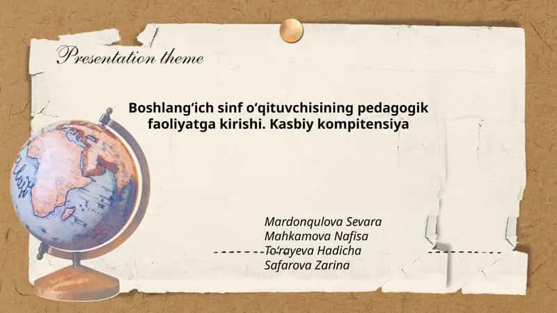 Boshlangʻich sinf oʻqituvchisining pedagogik faoliyatga kirishining huquqiy asoslari 1