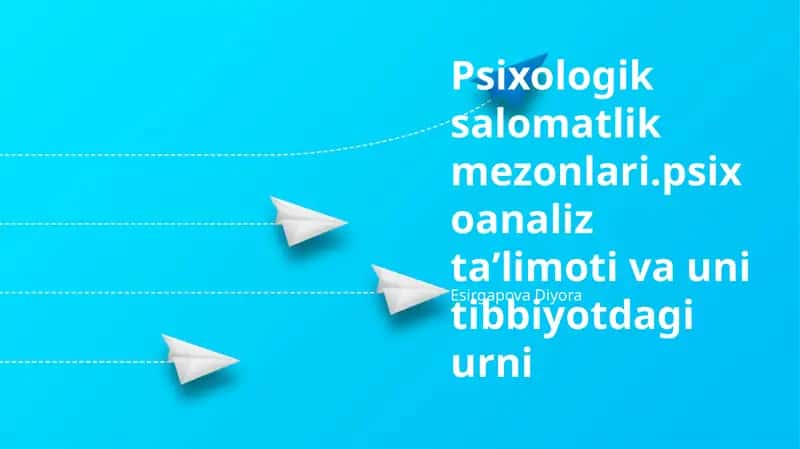 Psixologik Salomatlik Mezonlari 1
