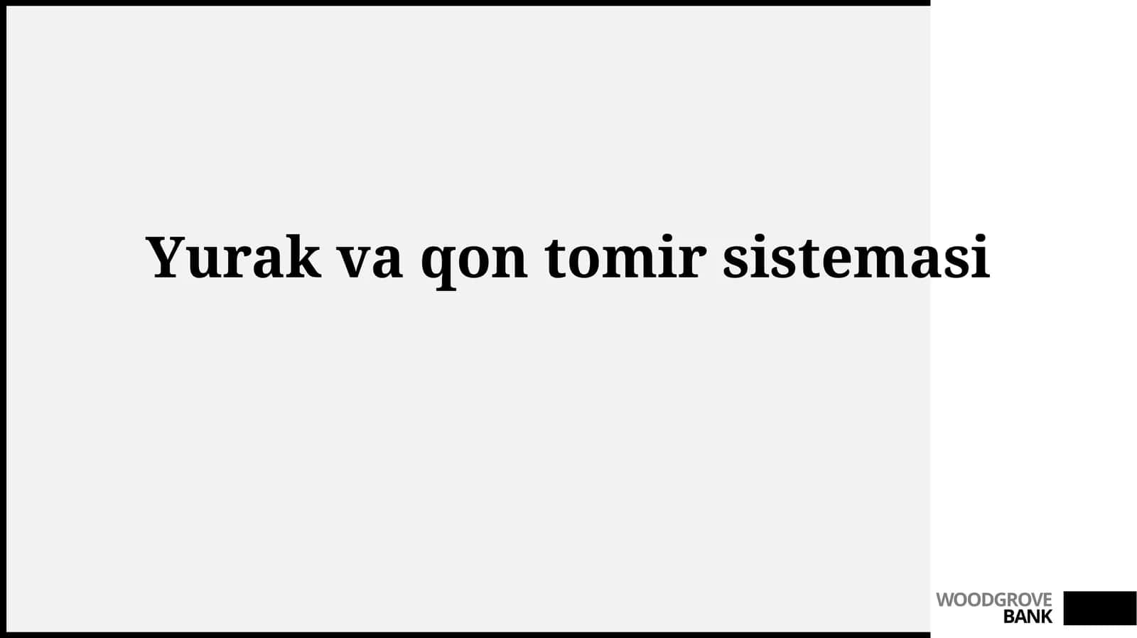 Yurak va qontomirsistemasi 1