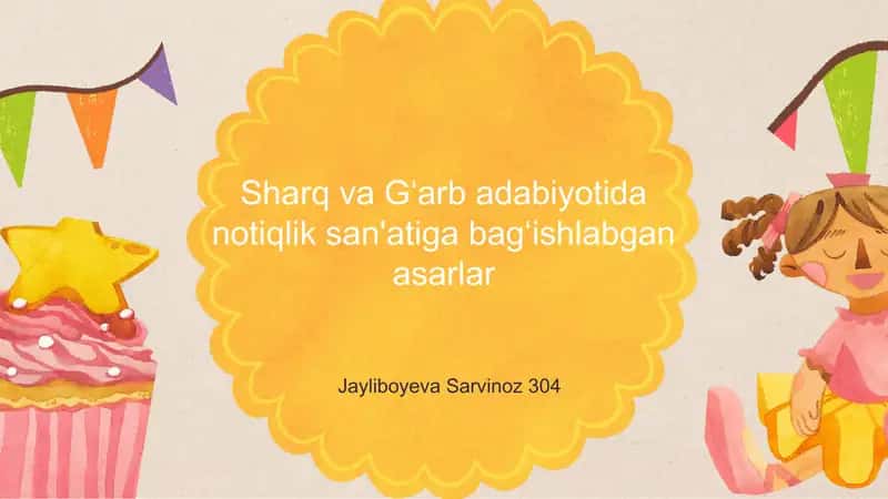 Sharq va Gʻarb adabiyotida notiqlik san'atiga bagʻishlabgan asarlar 1
