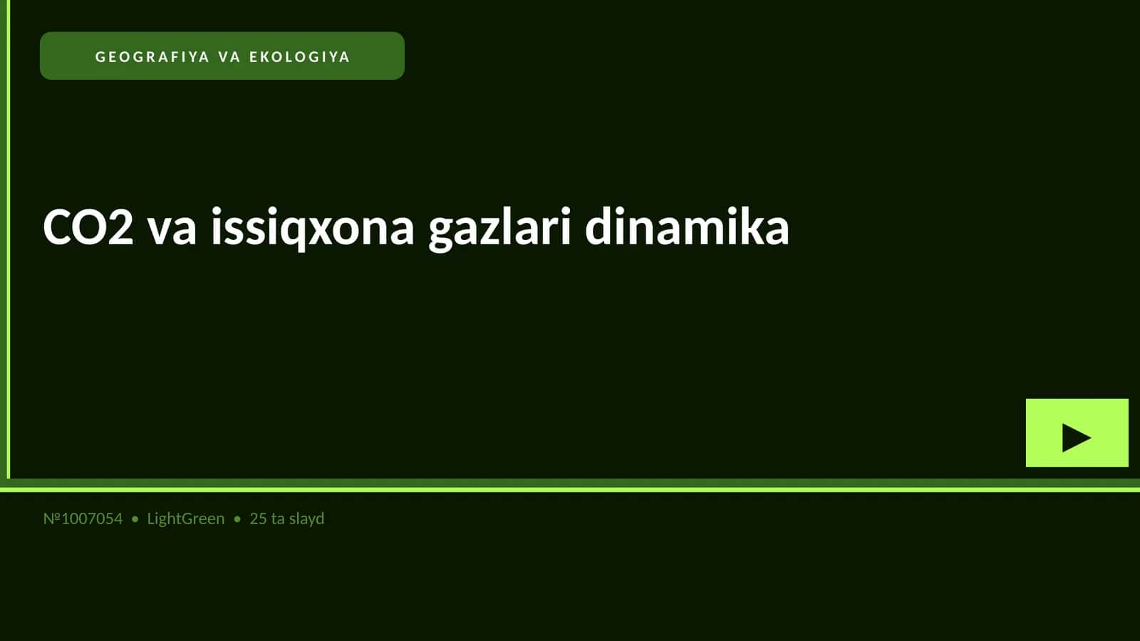CO2 va issiqxona gazlari dinamika 1