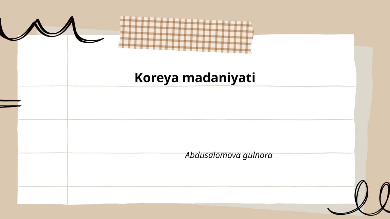 Koreya madaniyati 1