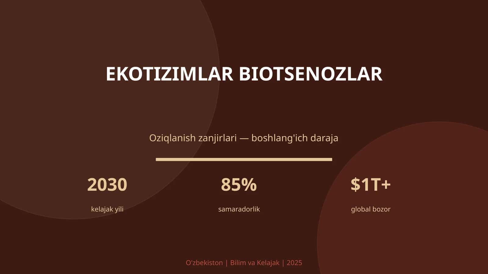 EKOTIZIMLAR BIOTSENOZLAR 1
