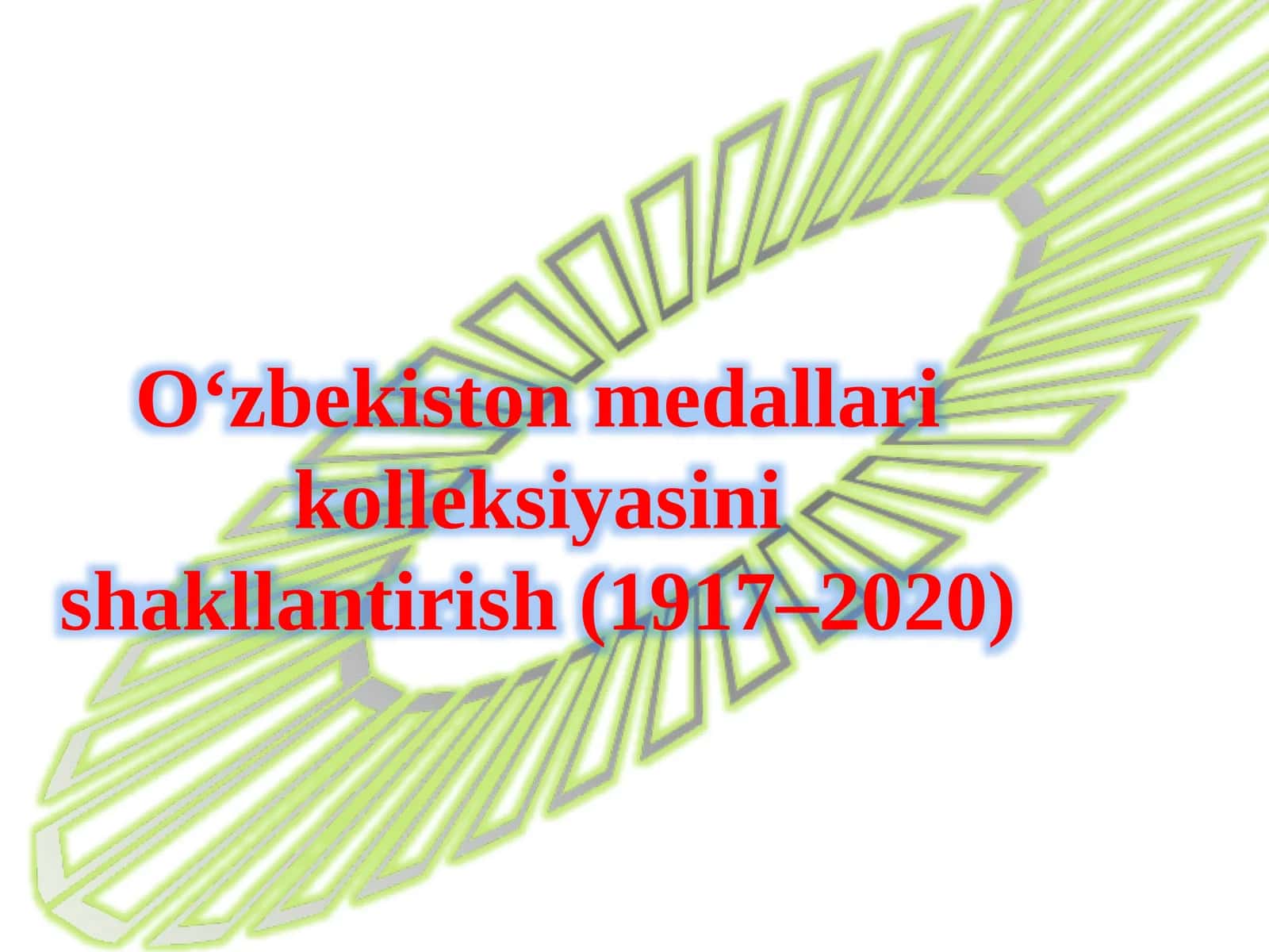 O‘zbekiston medallari kolleksiyasini shakllantirish (1917–2020) 1