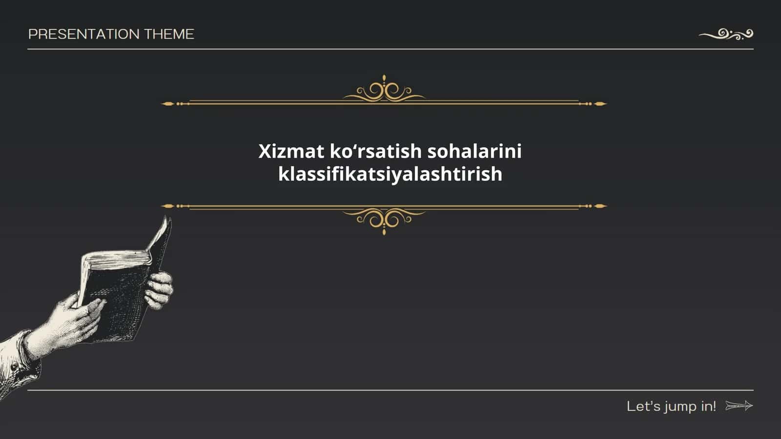 Xizmat koʻrsatish sohalarini klassifikatsiyalashtirish 1