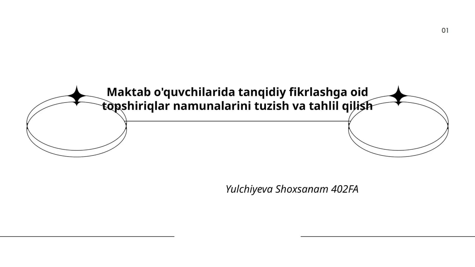 Tanqidiy Fikrlash va Tahlil 1