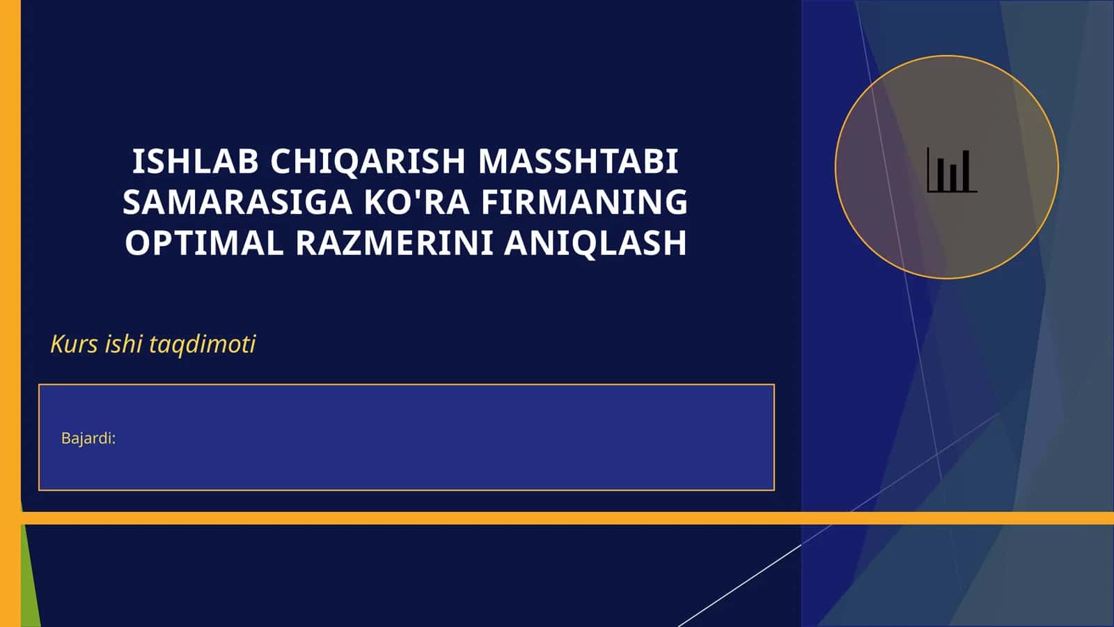 ISHLAB CHIQARISH MASSHTABI SAMARASIGA KO'RA FIRMANING OPTIMAL RAZMERINI ANIQLASH 1