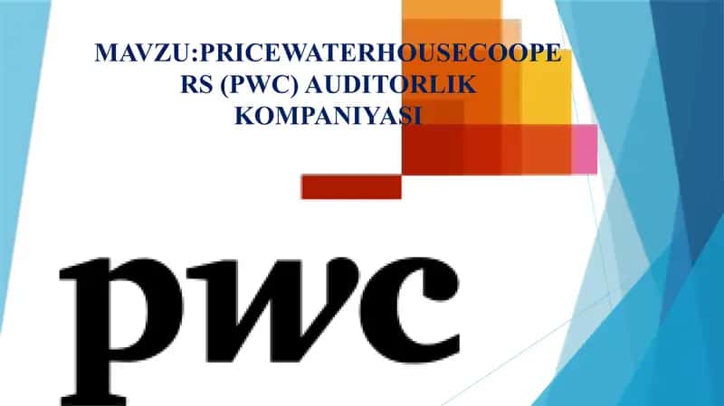 PRICEWATERHOUSECOOPERS (PWC) AUDITORLIK KOMPANIYASI 1