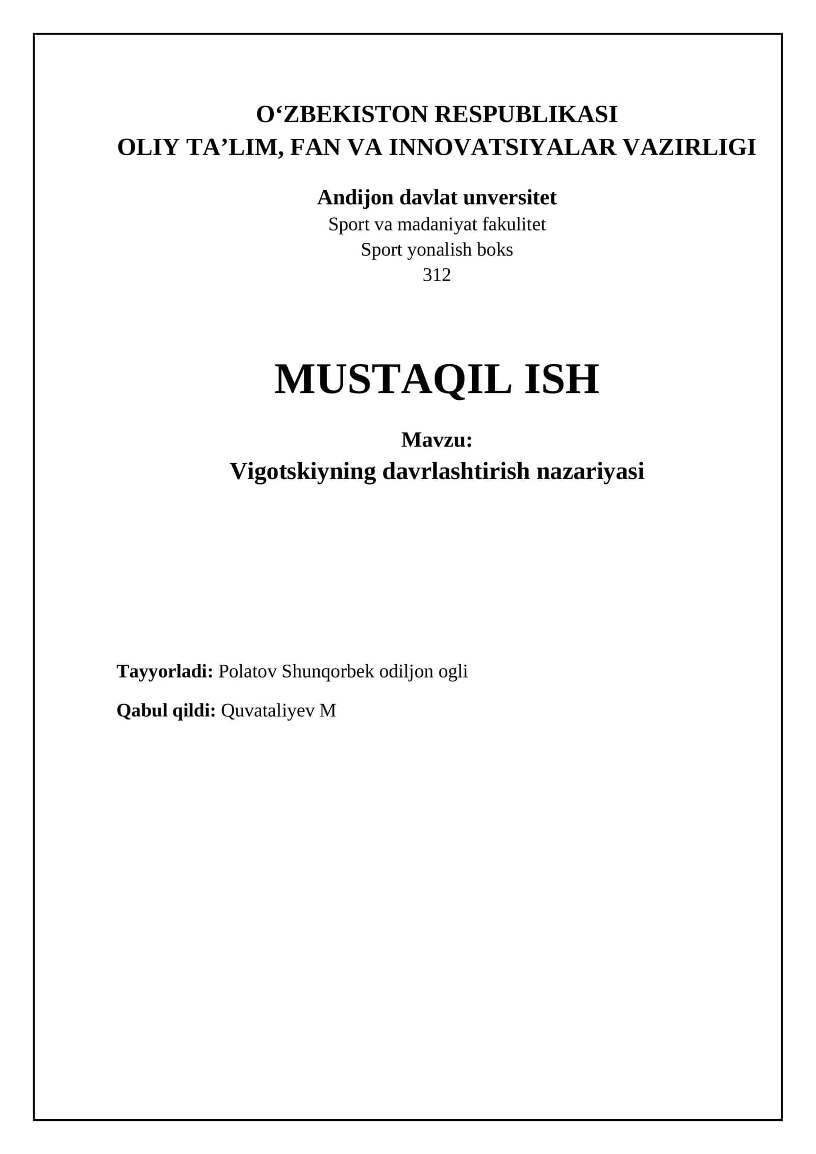 Vigotskiyning davrlashtirish nazariyasi 1