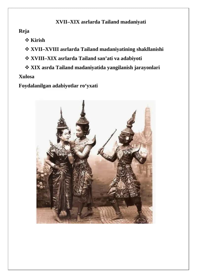 Tailand madaniyati 1