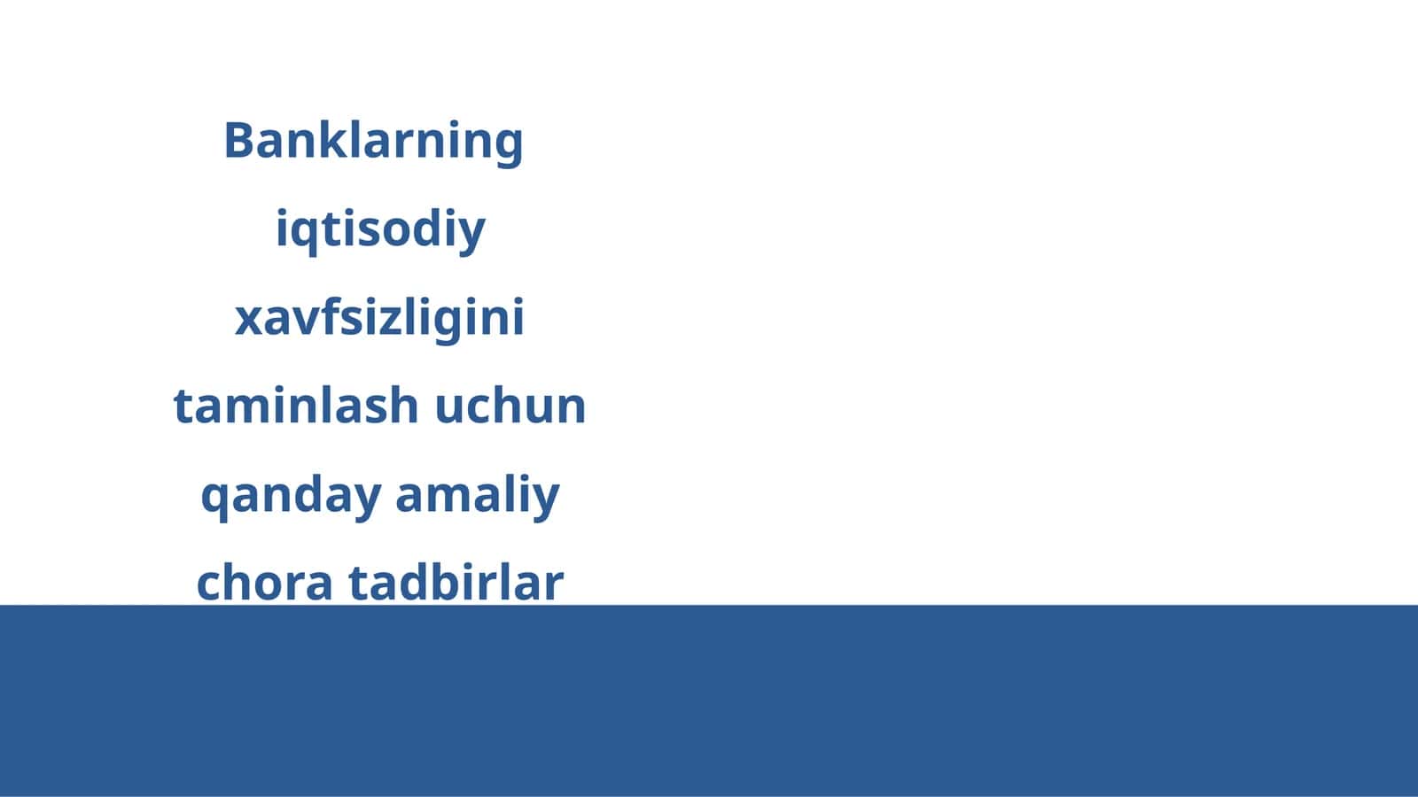 Banklarning iqtisodiy xavfsizligini taminlash uchun qanday amaliy chora tadbirlar amalga oshiriladi 1