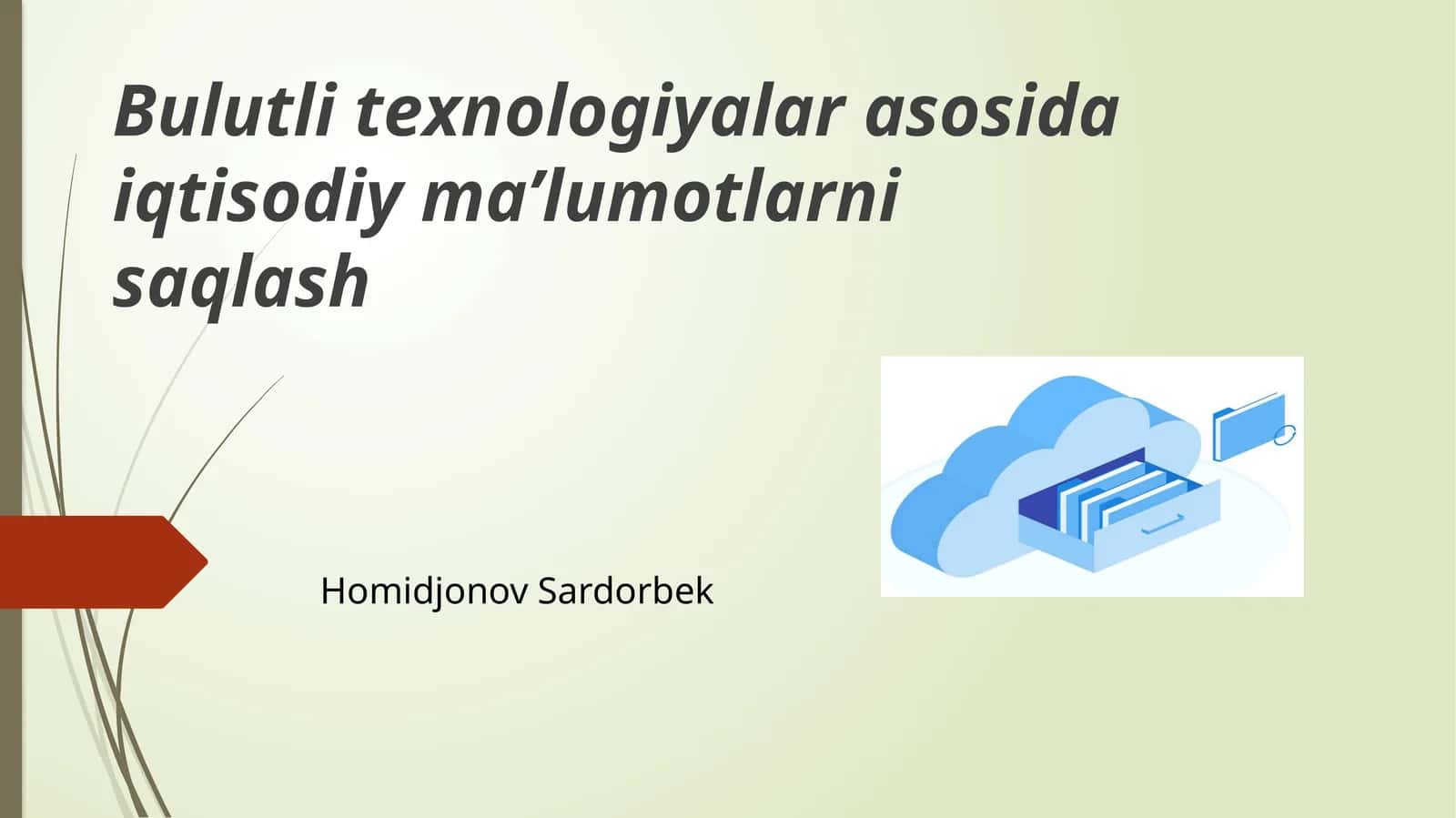 Bulutli texnologiyalar asosida iqtisodiy ma’lumotlarni saqlash 1