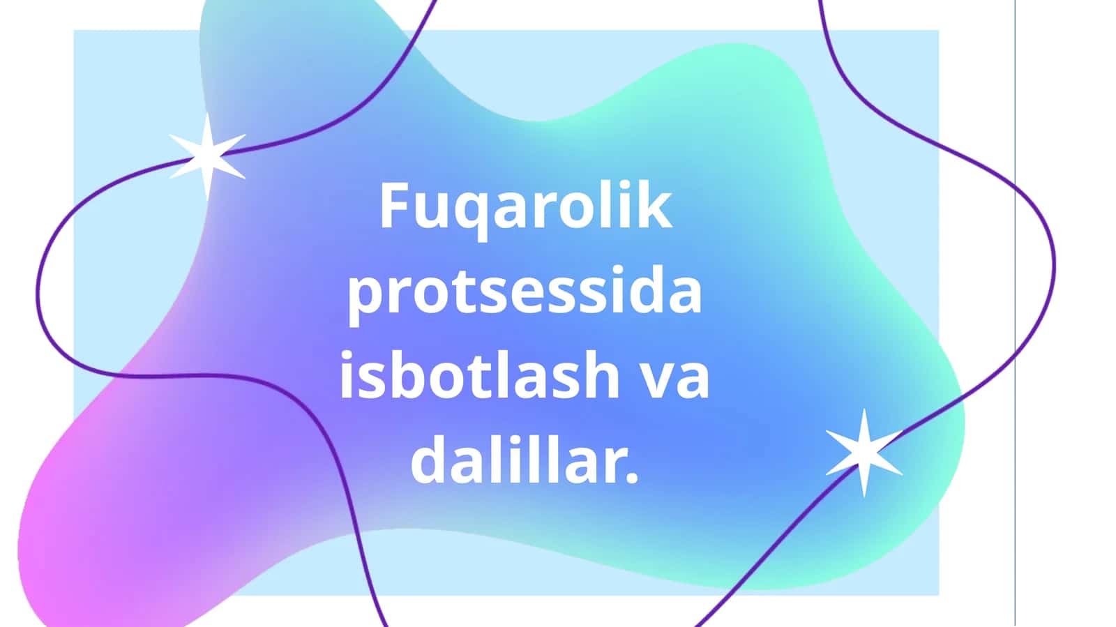 Fuqarolik protsessida isbotlash va dalillar. 1