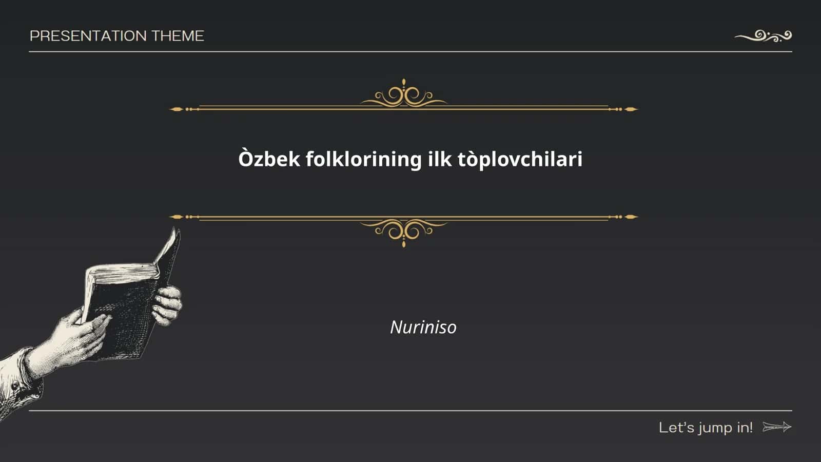 Òzbek folklorining ilk tòplovchilari Nuriniso 1
