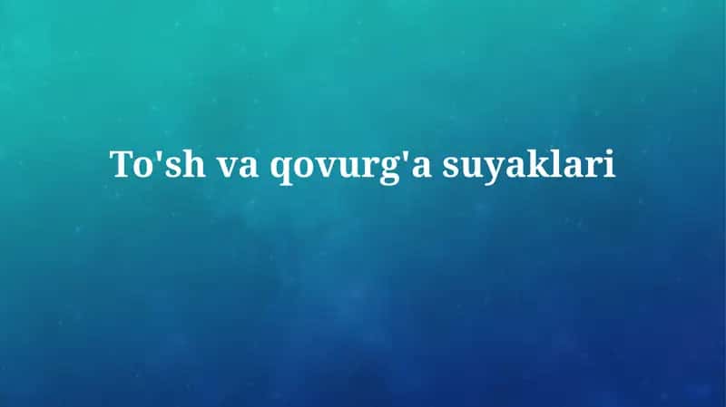 To'sh vaqovurg'asuyaklari 1