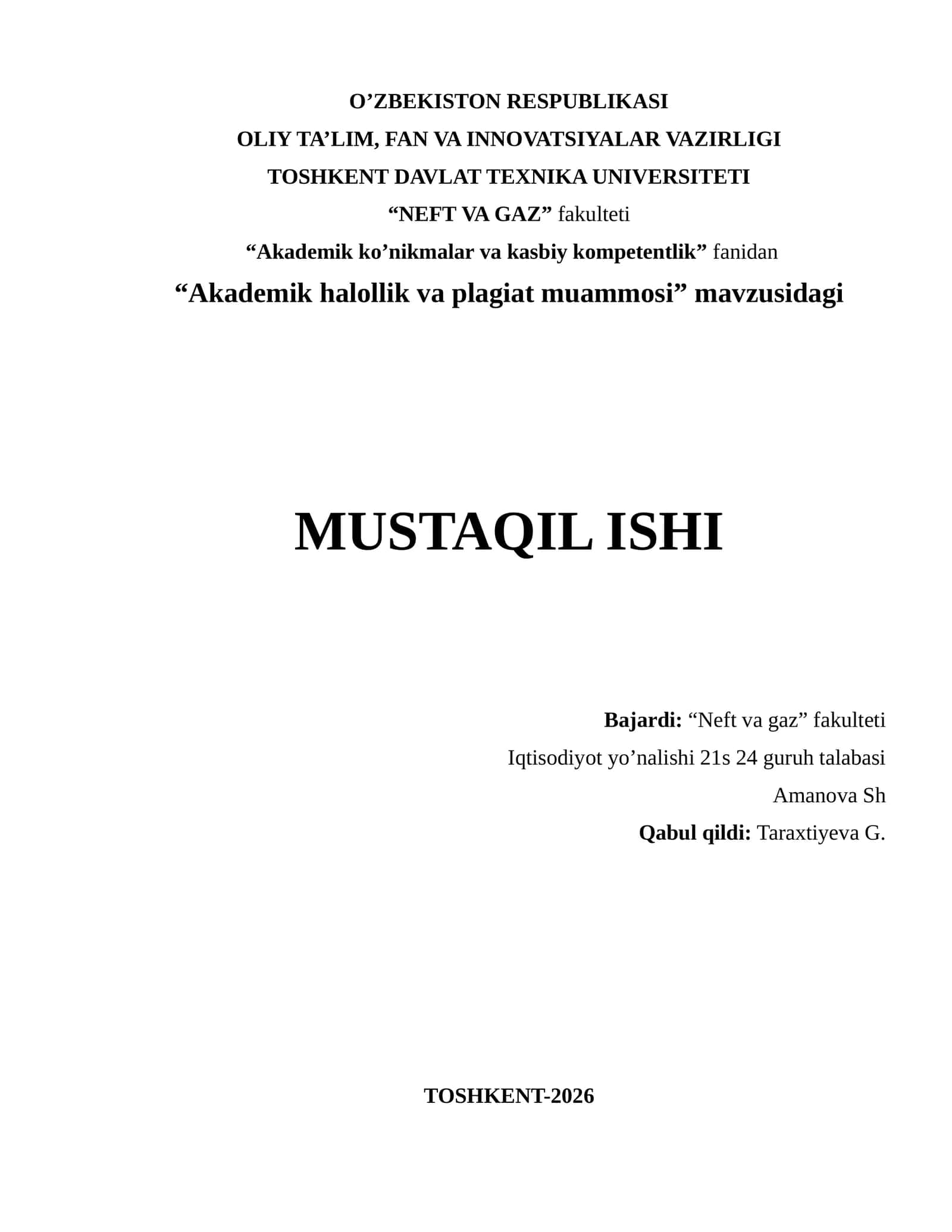 Akademik halollik va plagiat muammosi 1