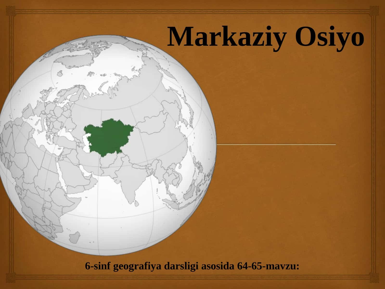 Markaziy Osiyo 1