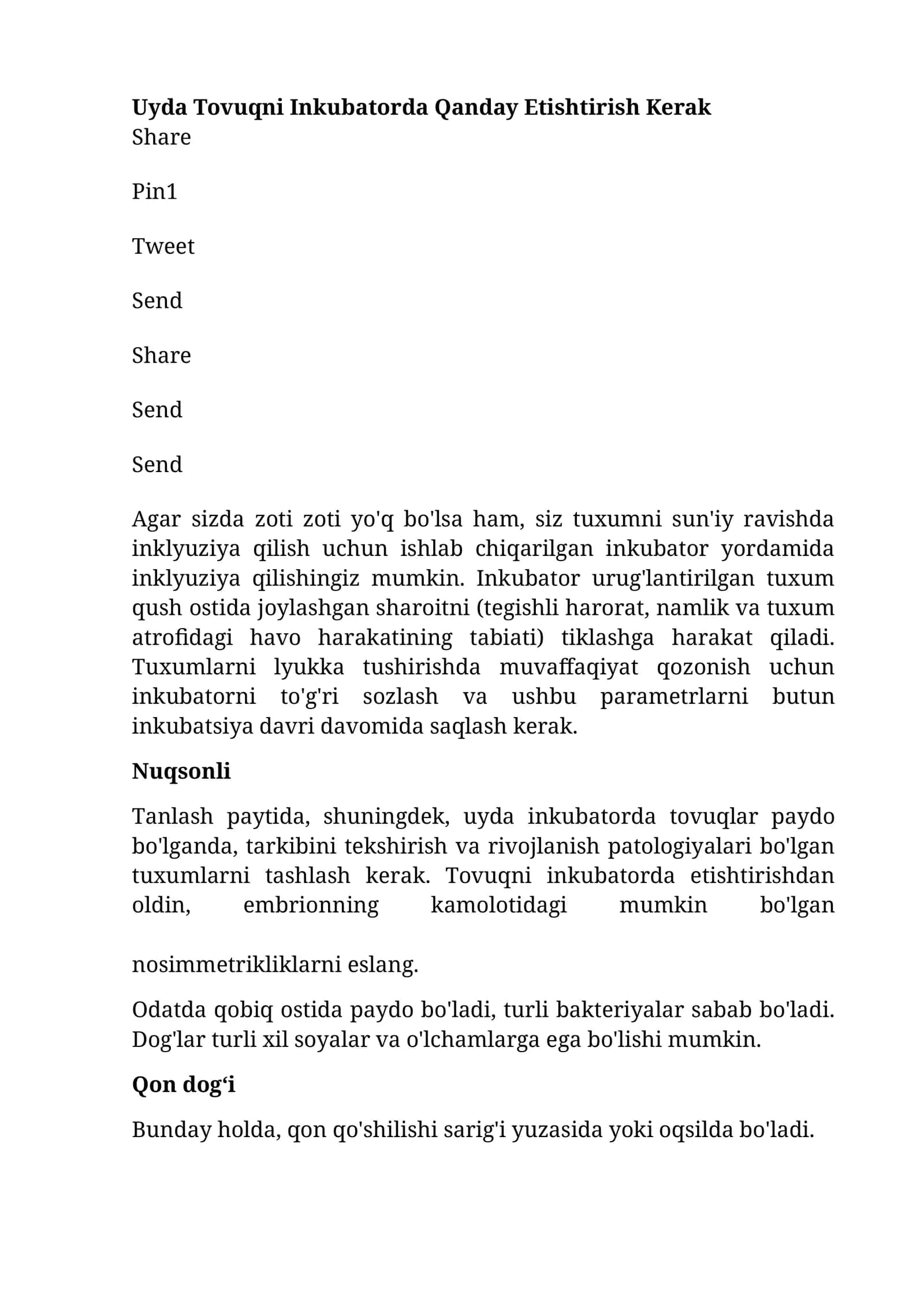 Uyda Tovuqni Inkubatorda Qanday Etishtirish Kerak 1