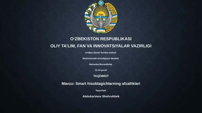Smart hisoblagichlarning afzalliklari 1