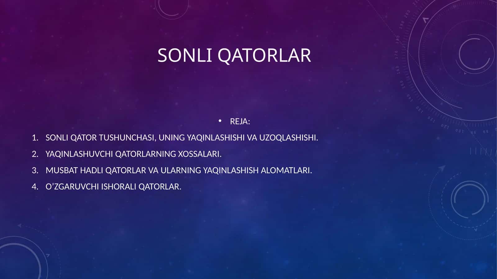 Sonli qatorlar 1