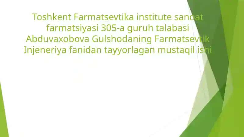 Farmatsevtik Injeneriya