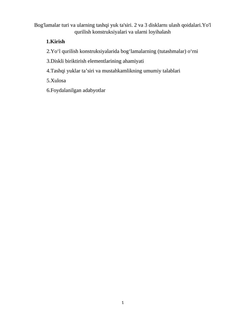 Avtomobil yo‘lari haqida tushuncha 1
