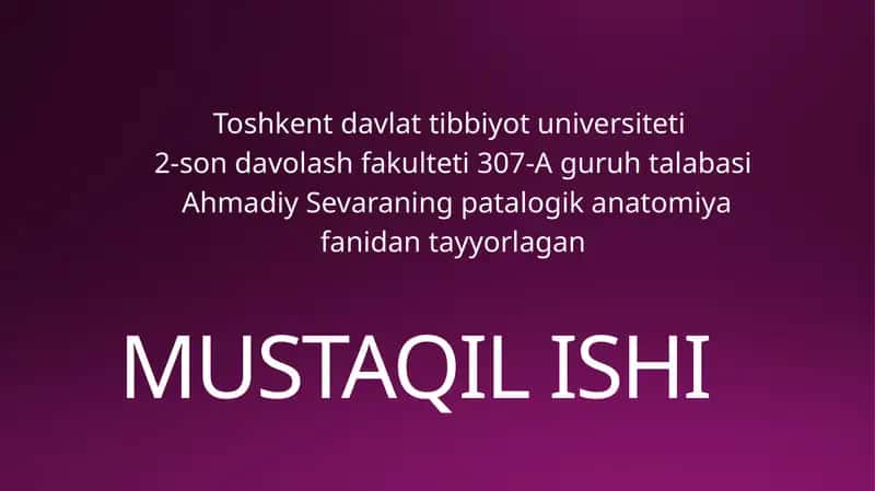 INFEKSION KASALLIKLARNI DIAGNOSTIKA USULLARI 1