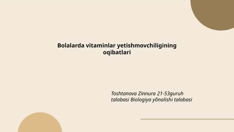 Bolalarda vitaminlar yetishmovchiligining oqibatlari 1