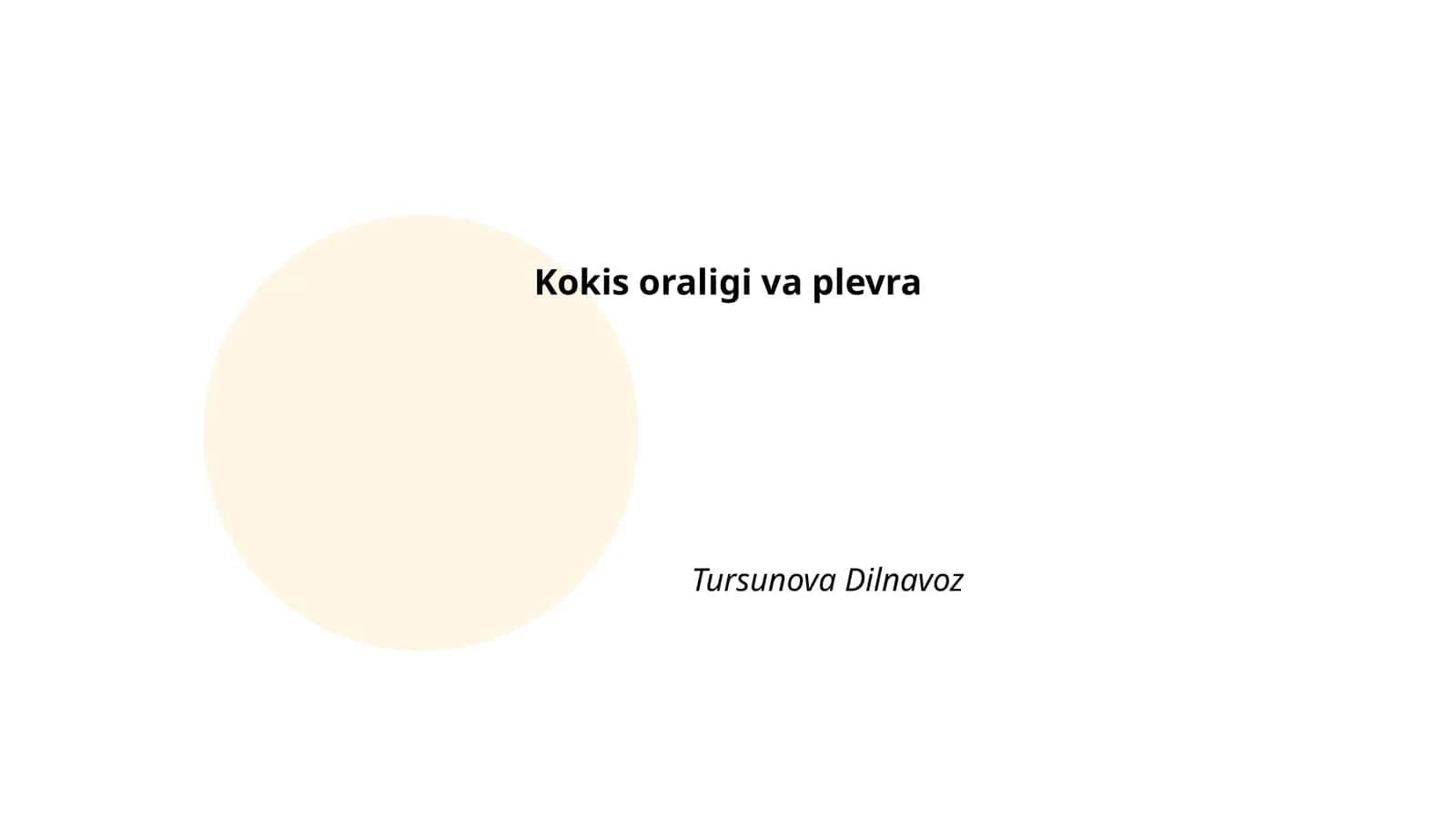 Kokis oraligi va plevra 1