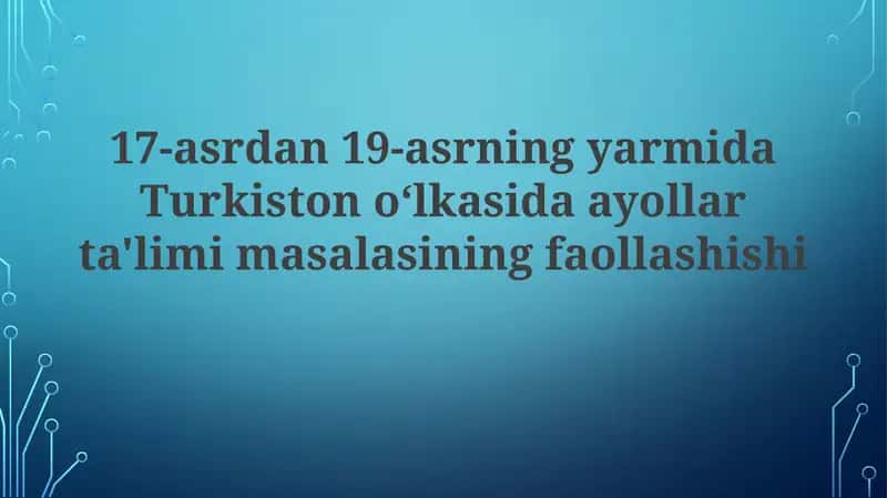 Ayollar ta'limi 1