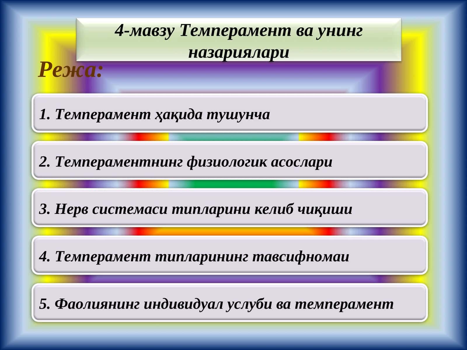 Темперамент ва унинг назариялари 1