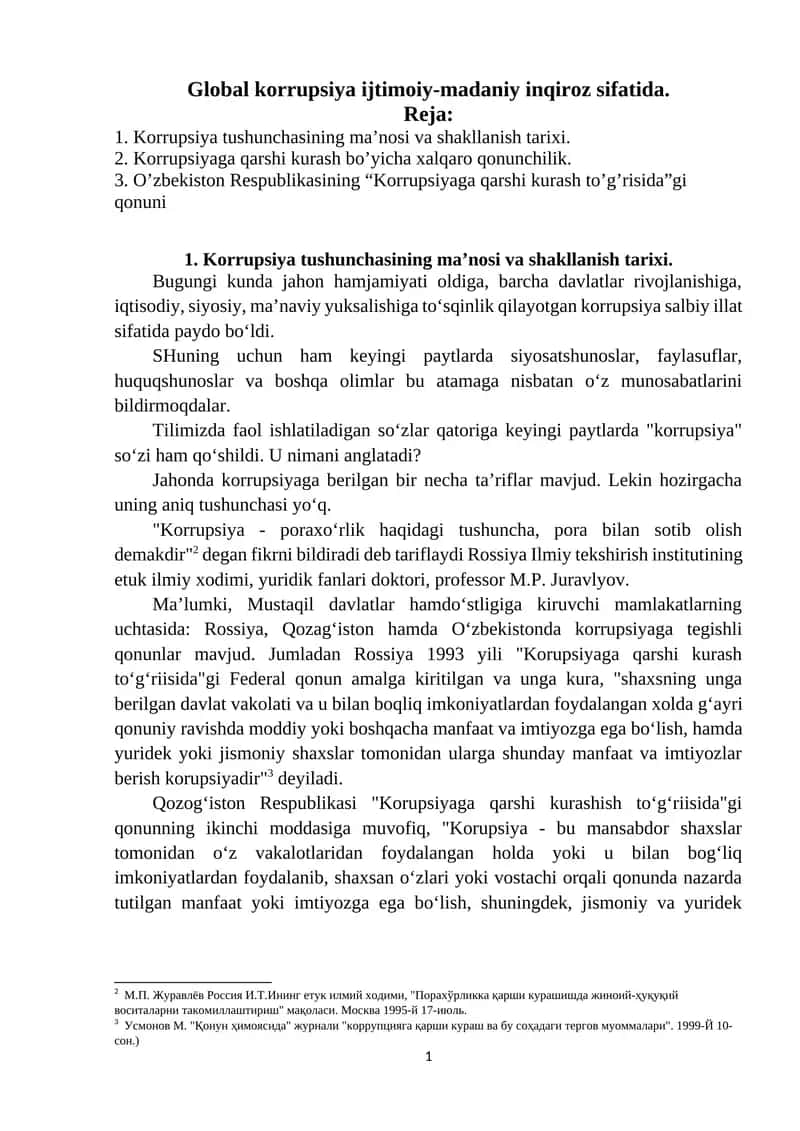 Korrupsiya tushunchasi va shakllanishi 1