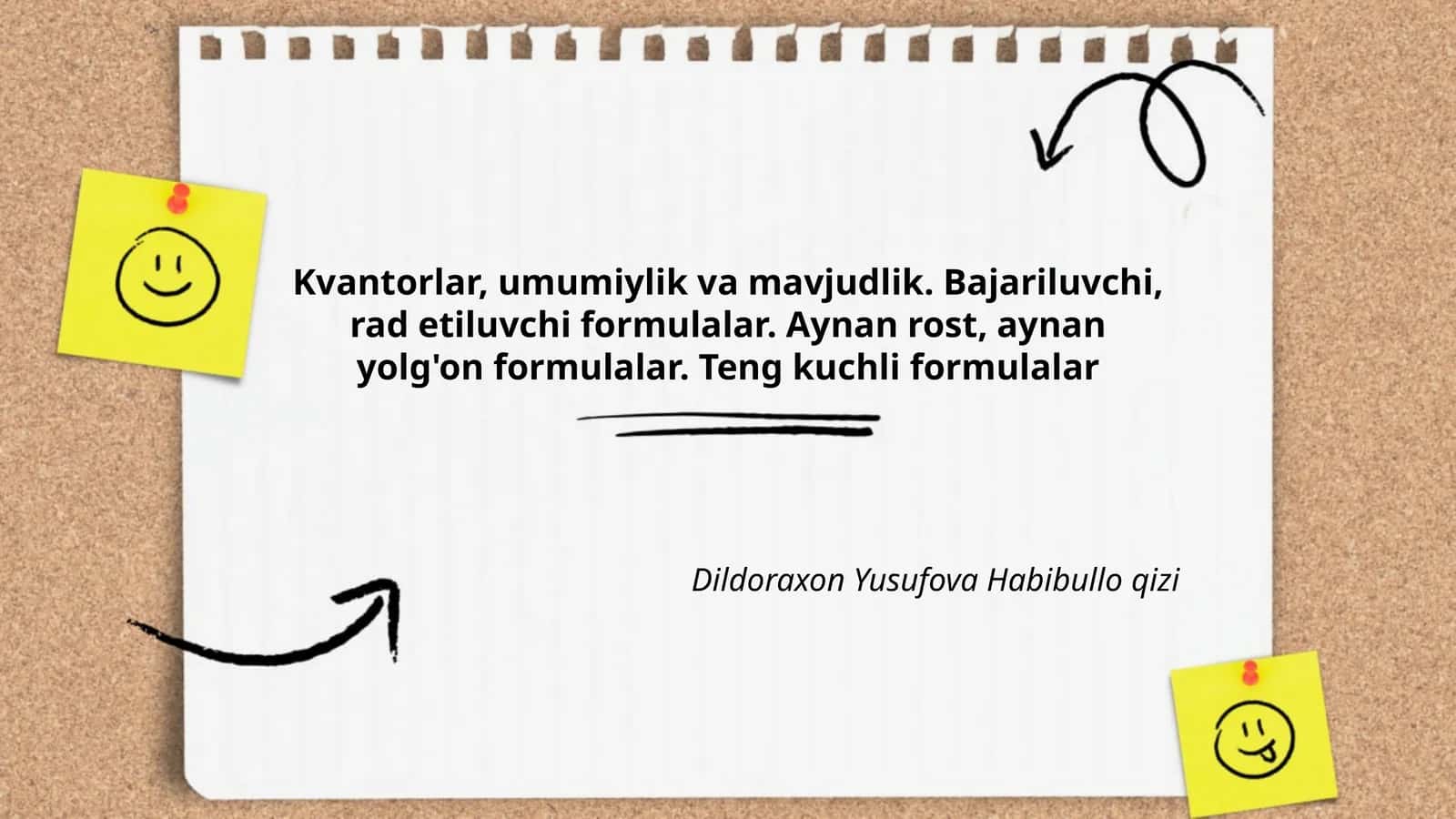 Kvantorlar, umumiylik va mavjudlik 1