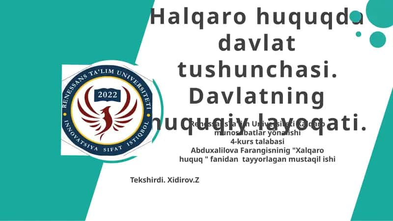 Halqaro huquq davalari tushunchasi 1