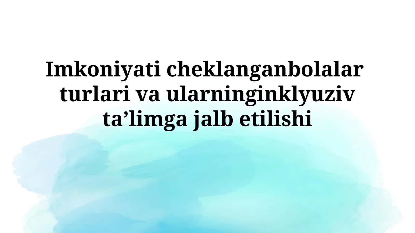 Nogironlik: Ta'rifi va tasnifi 1