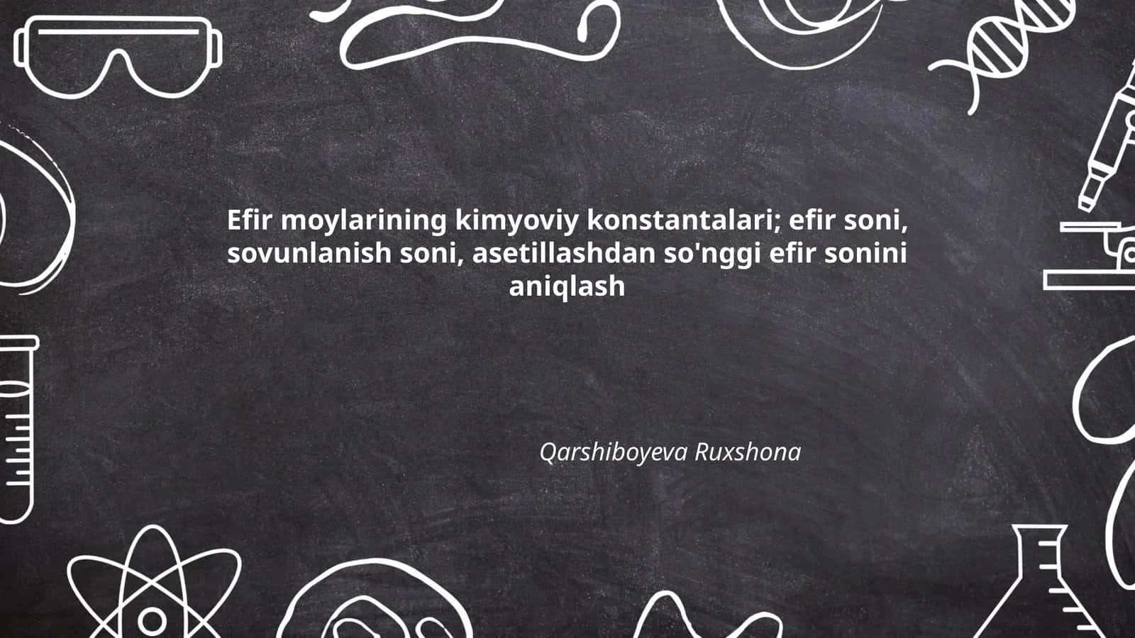 Efir Moylarining Kimyoviy Konstantalari 1