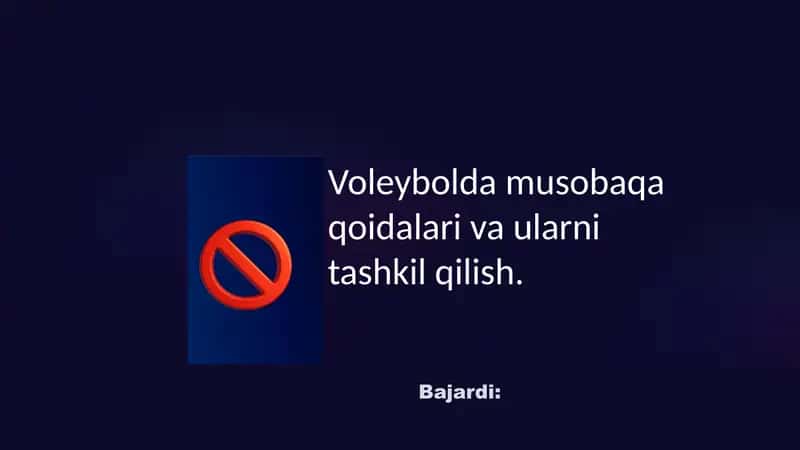 Voleybol musobaqalari va ularni tashkil etish 1