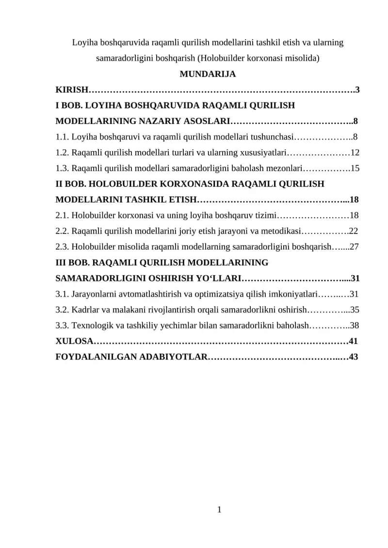 Holobuilder korxonasi misolida 1