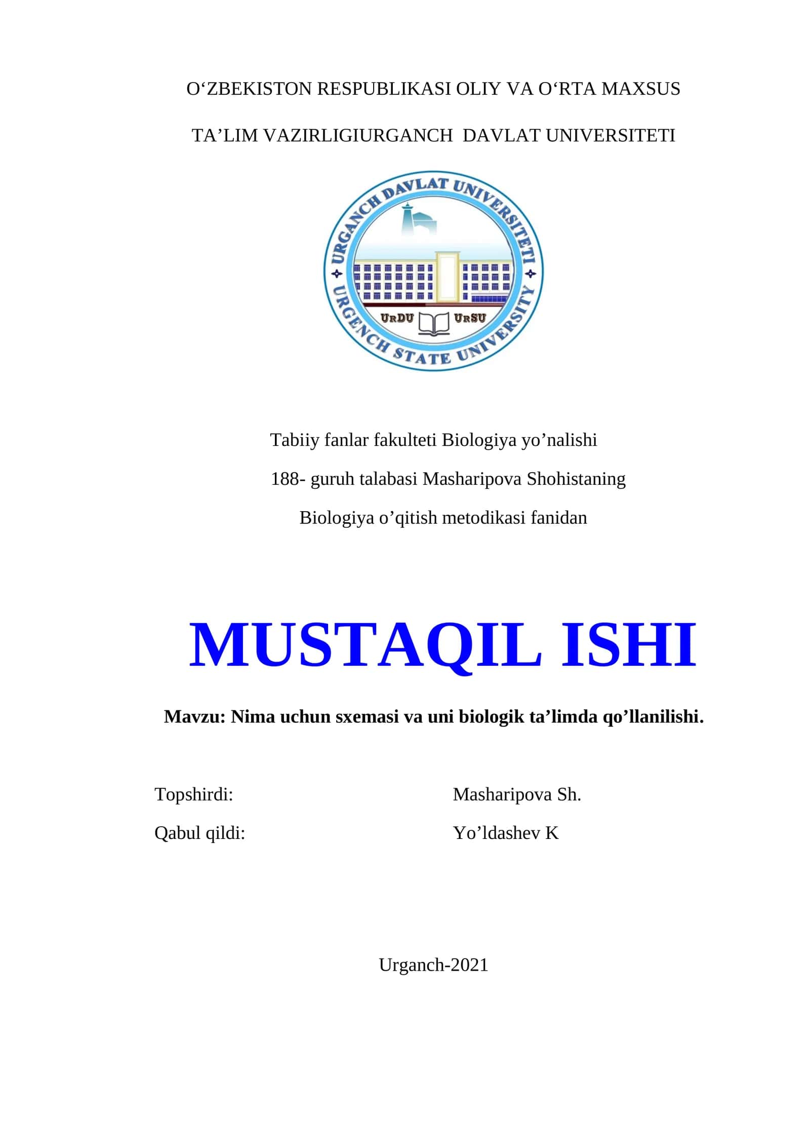 Nima uchun sxemasi va uni biologik ta’limda qo’llanilishi 1