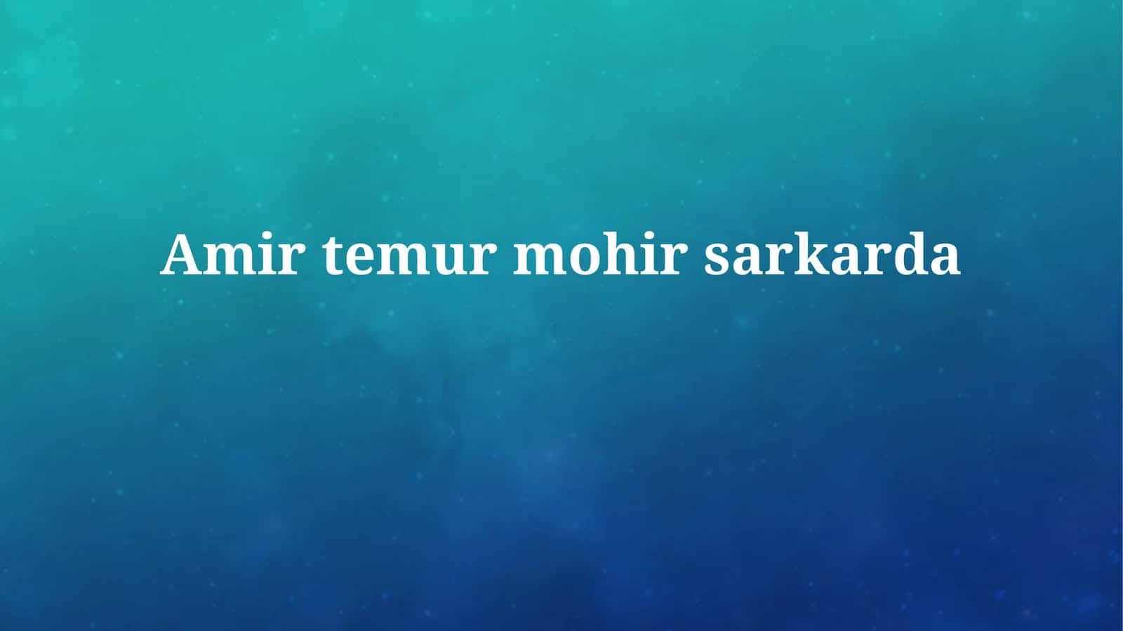 Amir Temur Harbiy Strategiyasi 1
