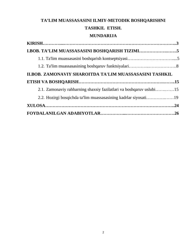 Ta'lim muassasasini boshqarish 1