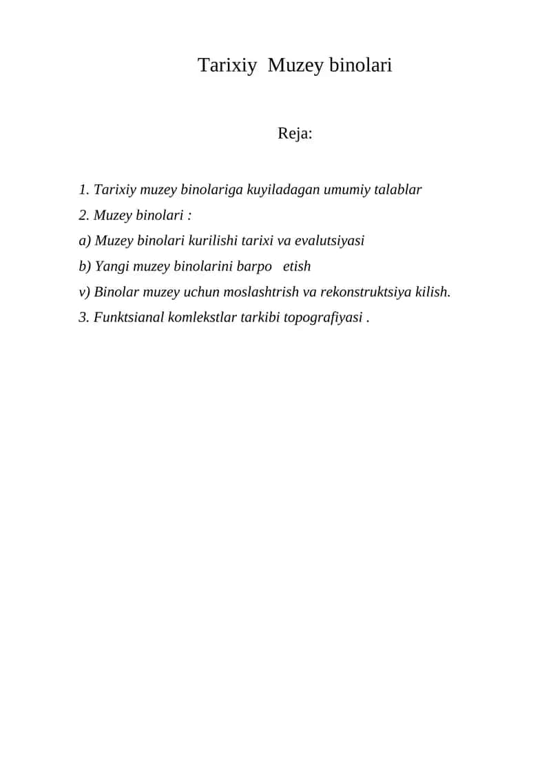 Tarixiy Muzey binolari 1