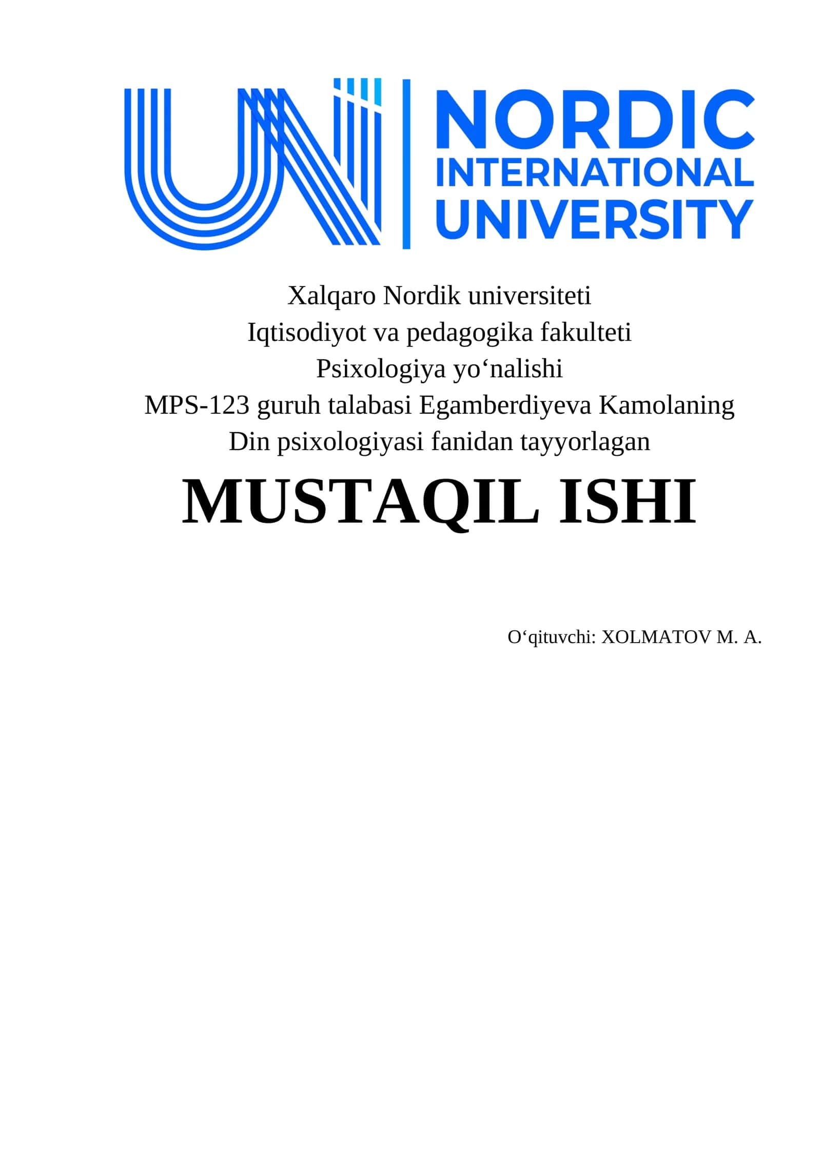 Tadqiqotlar tahlili din psixologiyasi 1