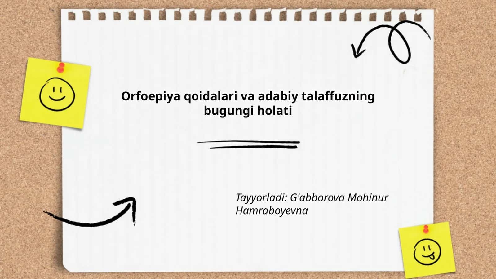Orfoepiya qoidalari va adabiy talaffuzning bugungi holati 1